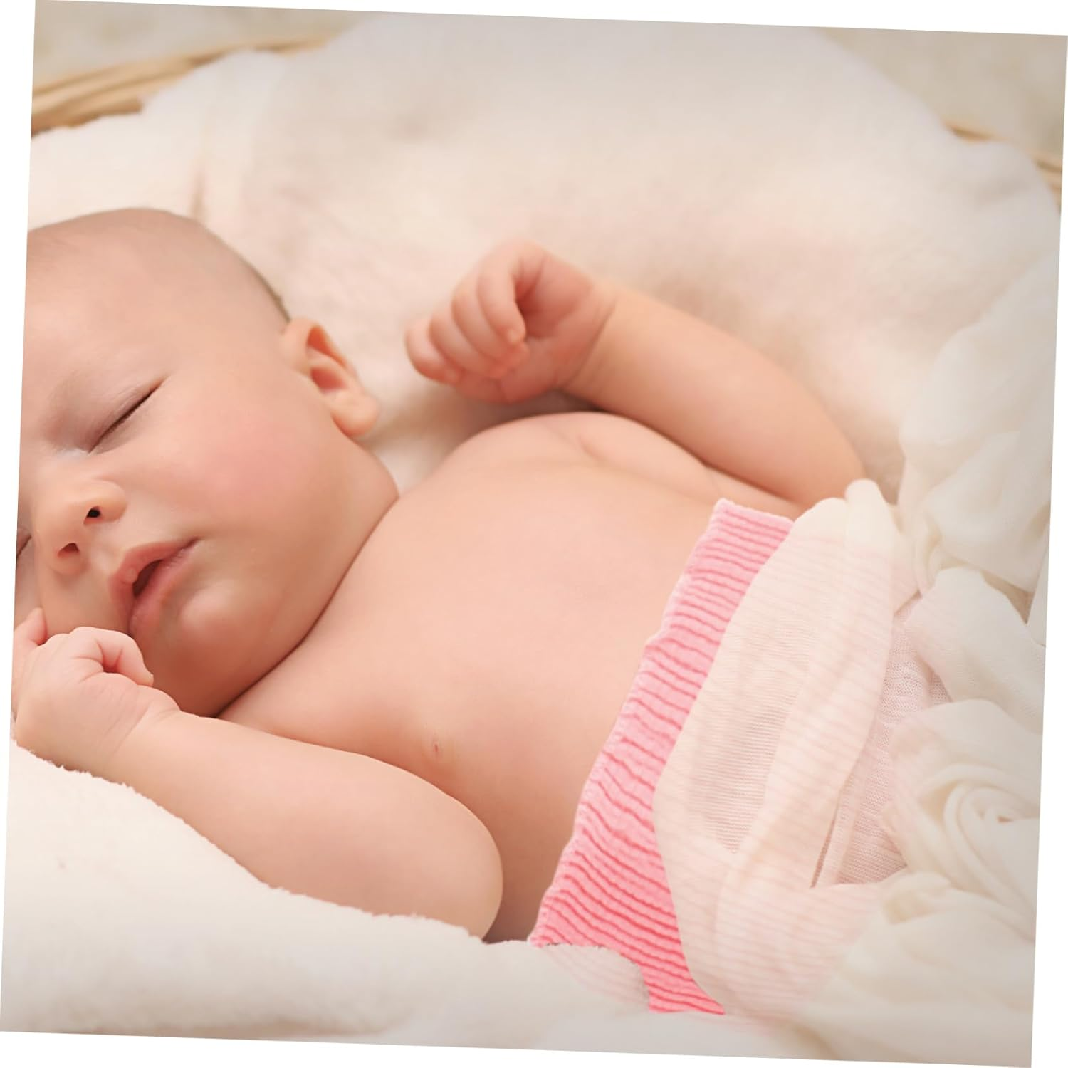 5Pcs Navel and Belly Circumference Belt Cotton Cord Belly Wraps Newborn Abdomen Band for Gas Relief Digestion Support image number 6