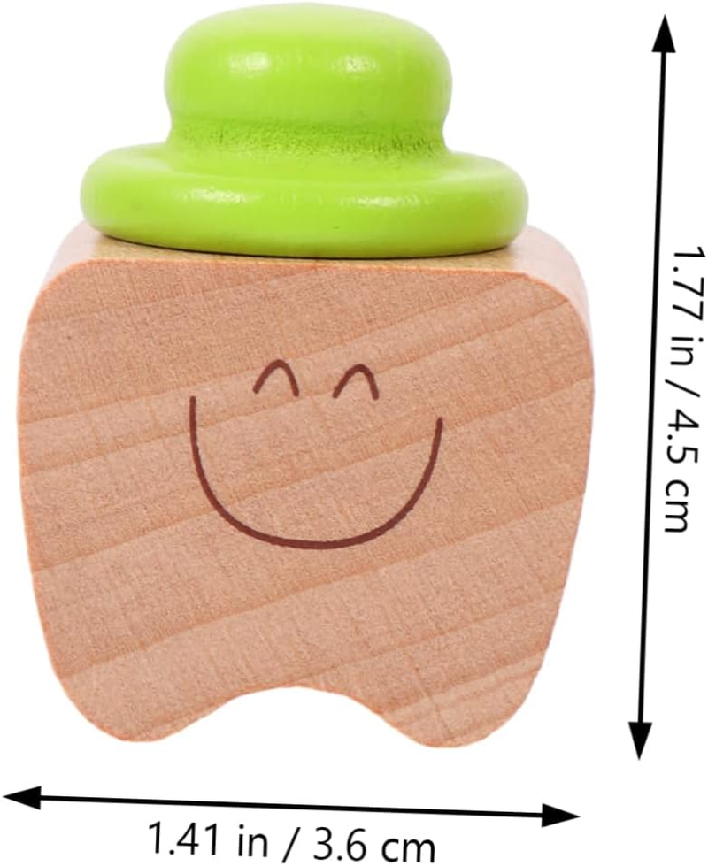 4Pcs Keepsake Organizer Wooden Tooth Holders for First Tooth Storage Durable Supplies Unique Present for Shower Birthday image number 3