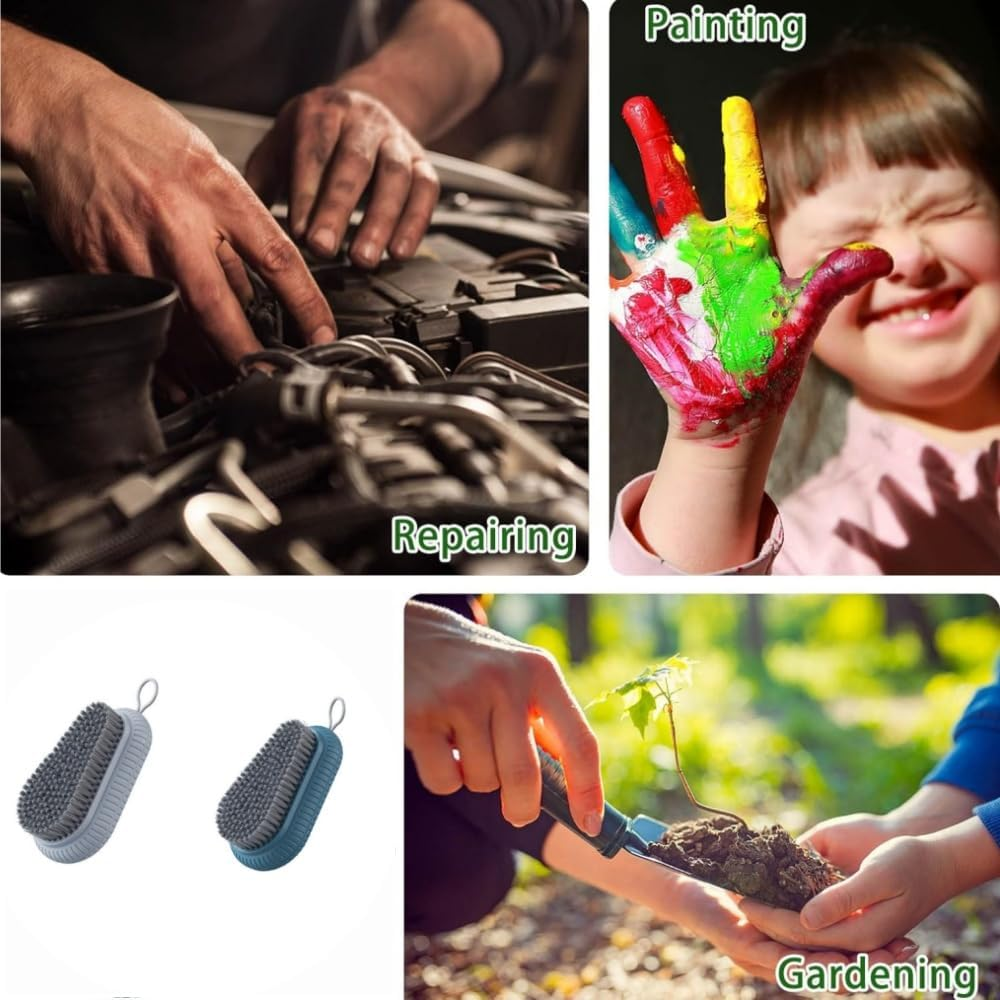 DACUAN 2 PCS Heavy Duty Nail Brush for Cleaning Fingernails, Durable Stiff Bristles Nail Scrub Brush，Nail Cleaning Brush for Hands, Nails, Feet, Elbows and More image number 5