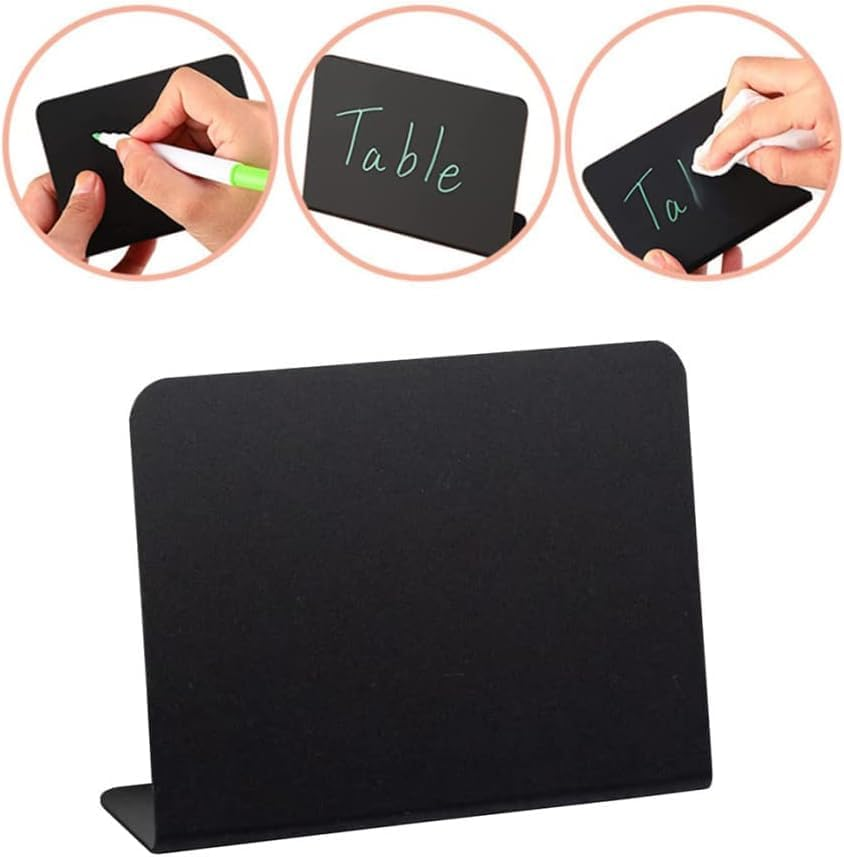 Naisfei 25 Pack Mini Chalkboard Signs,Chalkboard Signs for Food,Multifunctional Table Signs for Weddings Birthday Parties Message Board Signs Bakery Retail(10 * 7.5Cm)