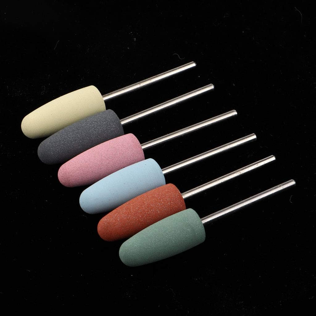 Oshhni 6Pcsx Silicone Bit Nail Polishing Head, Cuticle Clean File For, Tool, 08 - 08 image number 4