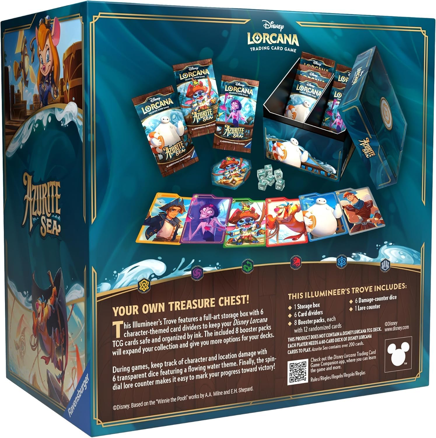Disney Lorcana TCG S6 Azurite Sea Illumineer'S Trove Gameplay Set image number 3