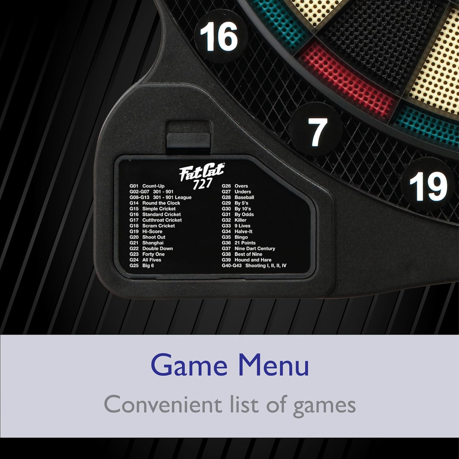 Fat Cat 727 Electronic Soft Tip Dartboard image number 5