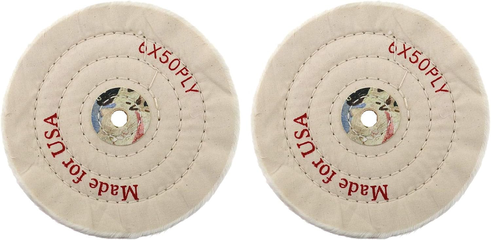 SING F LTD Spiral Stitched Cotton Buffing Polishing Wheel for 150Mm 6" Bench Grinder Craft image number 3