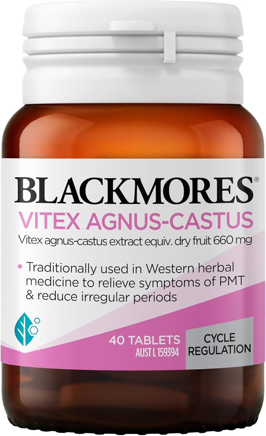 Blackmores Vitex Agnus Castus | Traditionally Used in Western Herbal Medicine to Relieve PMT Symptoms & Regulate Menstrual Cycles| 40 Tablets image number 1