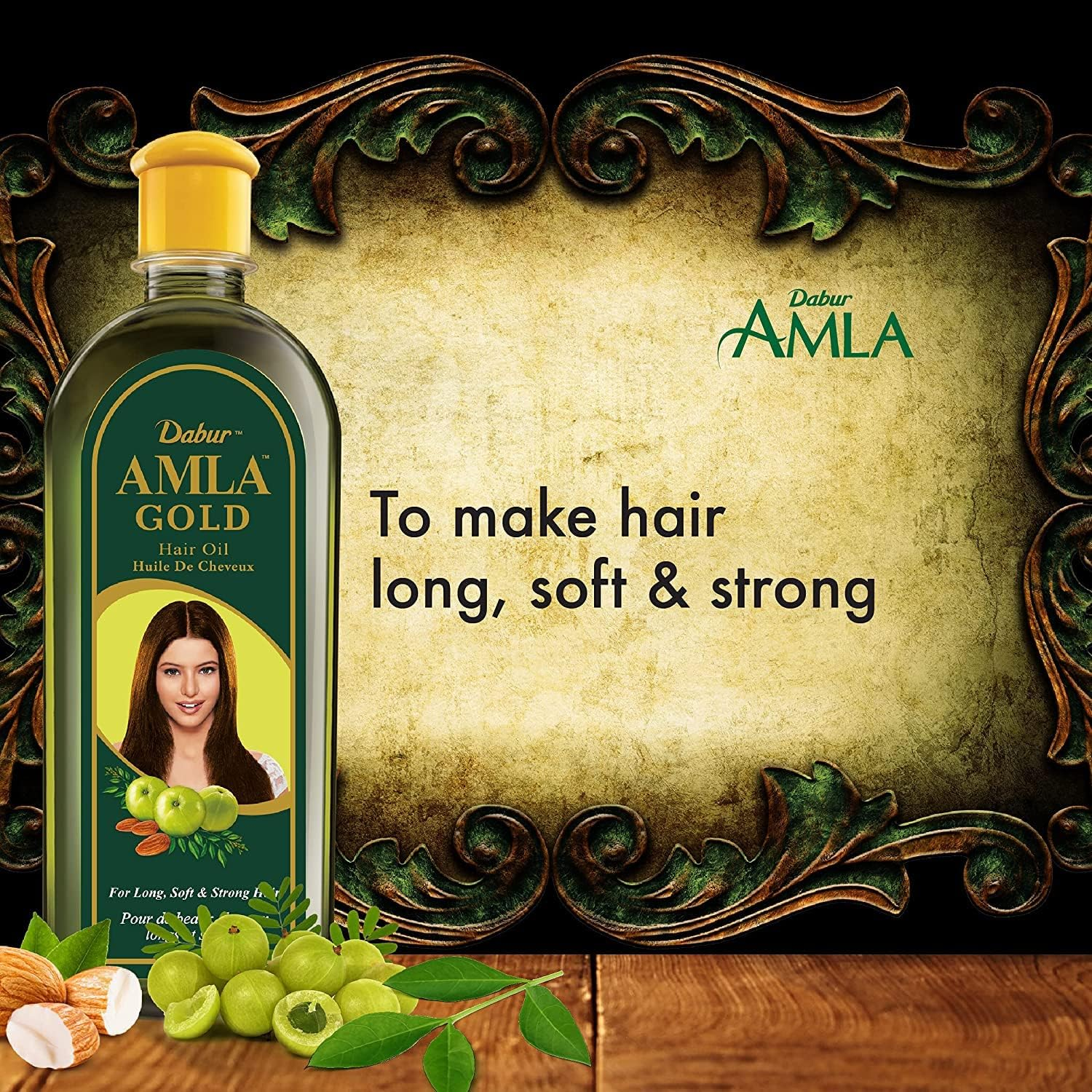 Dabur Amla Gold Hair Oil, 300 Ml (Pack of 1) image number 1