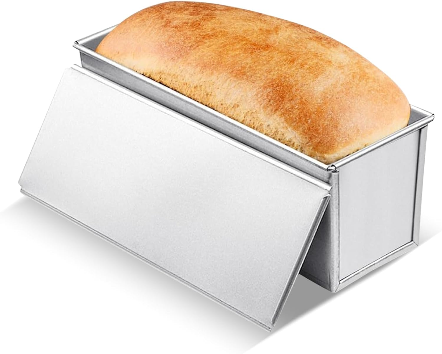 SKTMH 750G Loaf Pan with Cover, Bakeware Aluminized Steel Pullman Baking Mould Cake Toast Bread Mold, Nonstick & Quick Release Coating for Baking Bread Toast for Home Baking (13 X 4 Inch) image number 4