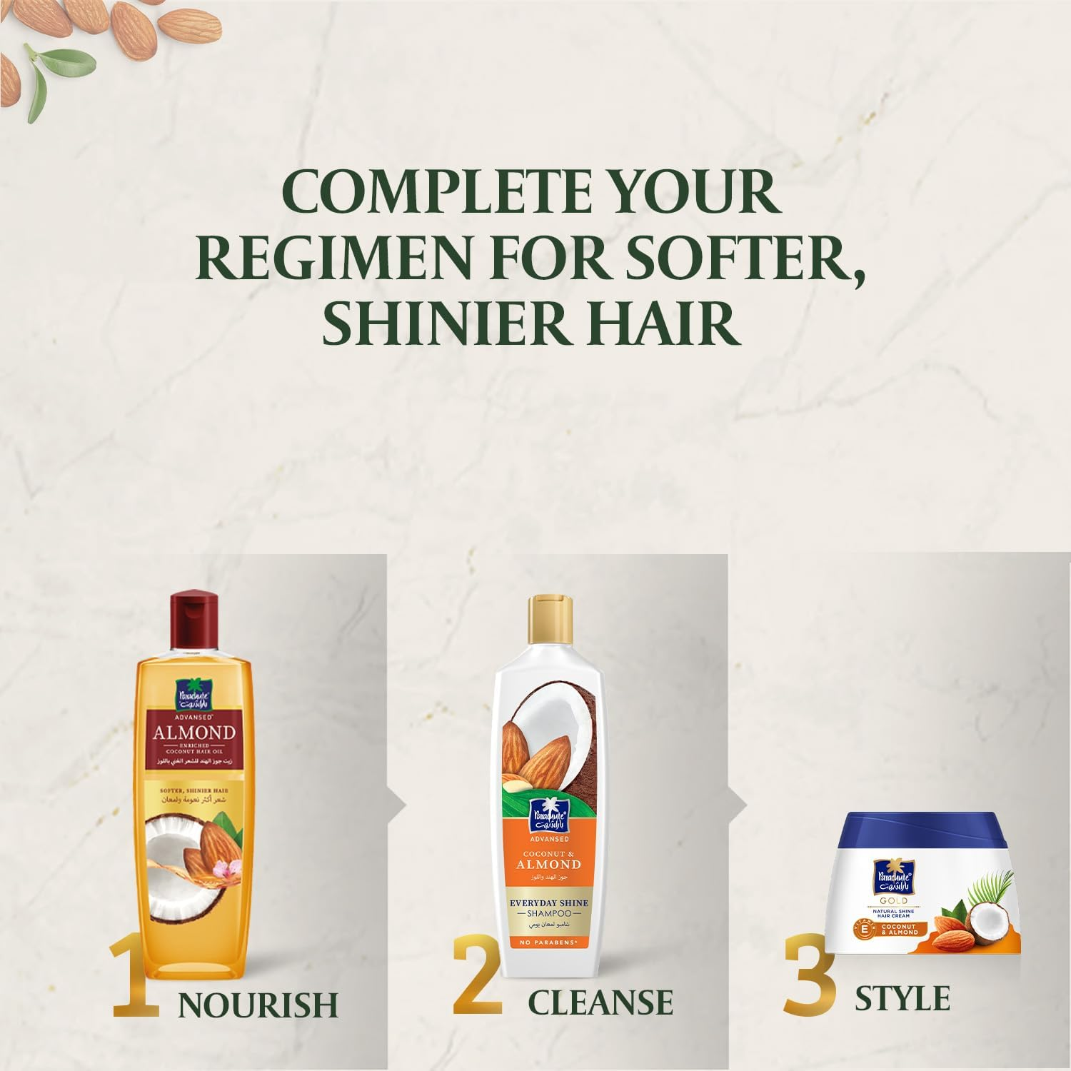 Parachute Advansed Almond Enriched Coconut Hair Oil 300 Ml image number 2