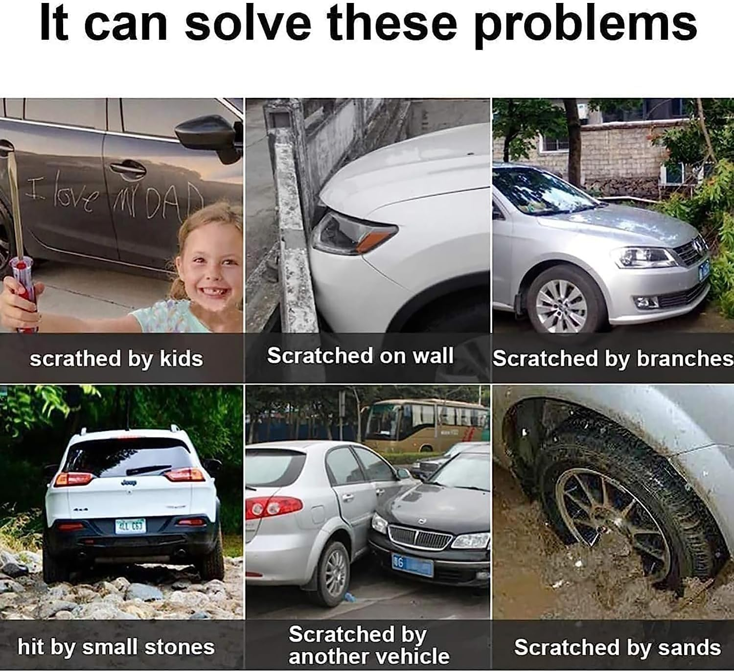 2Pcs Car Scratch Remover Pen, Easy & Quick Waterproof Car Scratch Repair Pen, Car Scratch Touch-Up Paint (Gray)