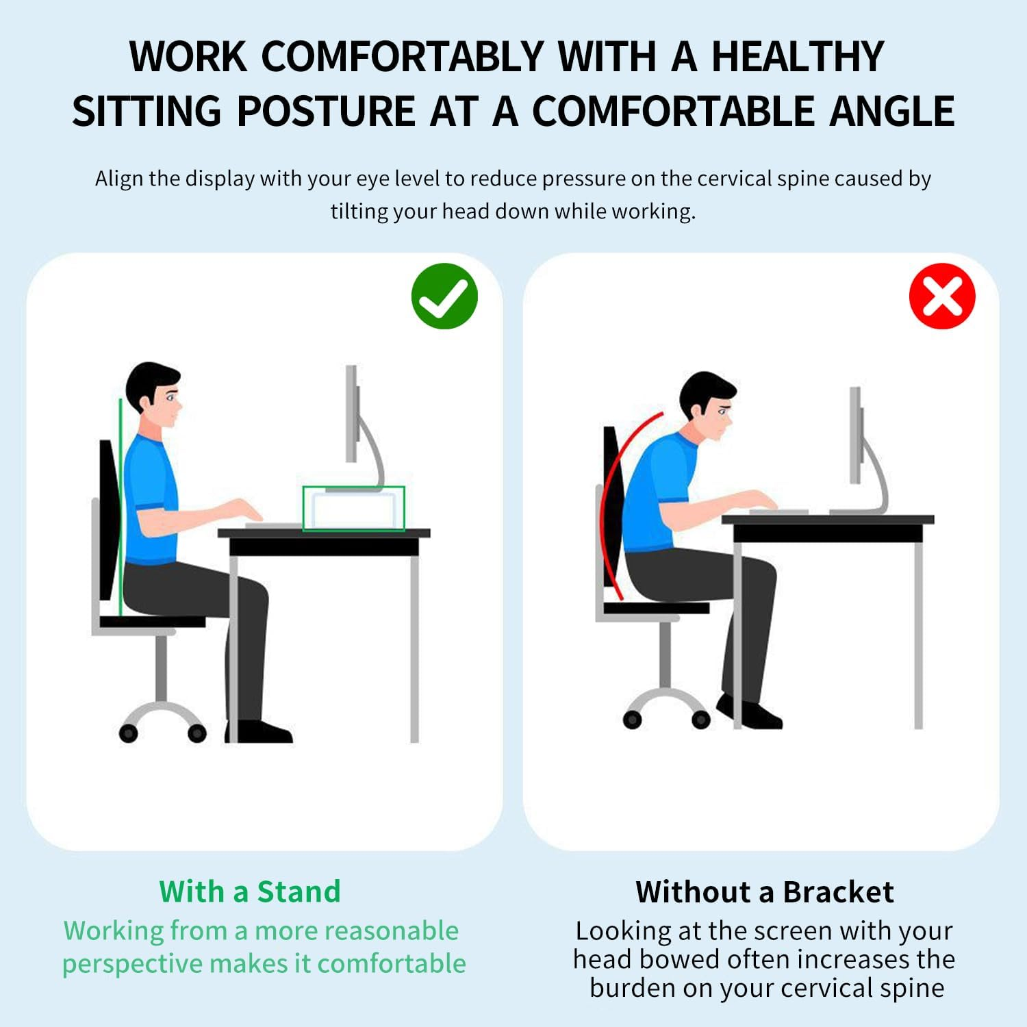 Clear Acrylic Monitor Stand Riser1/ 2 Tier, 5.12 Inches High Clear Computer Desk Organizer Shelf for Multi Media PC Storage Laptop，Multimedia Riser for Home Office (Transparent, 40&times;20&times;12Cm（Two Floors）) image number 3