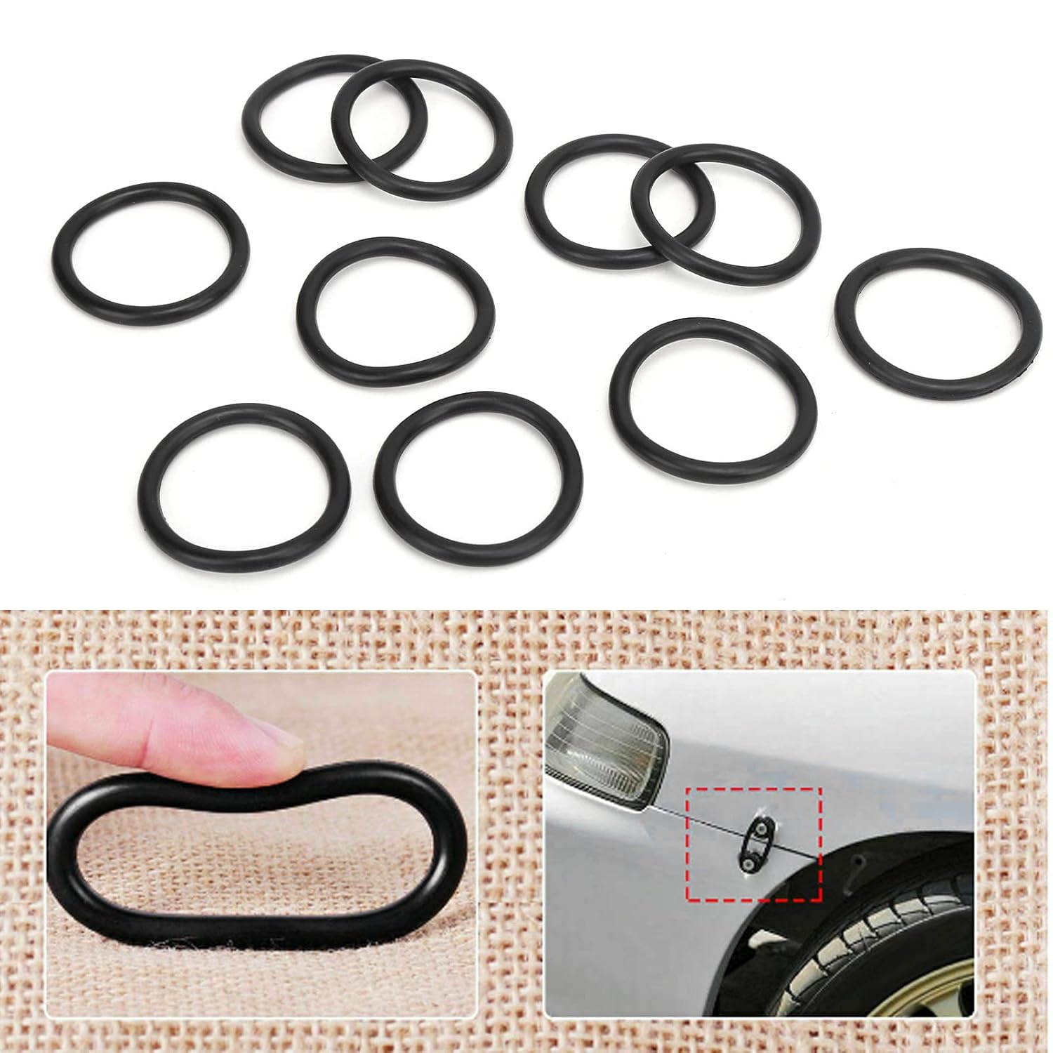 Bumper Fasteners, Universal Rubber Quick Release Fasteners for Car Bumper with O Ring Gaskets Bands, Reduce Loose, Ensure Safety, Efficient