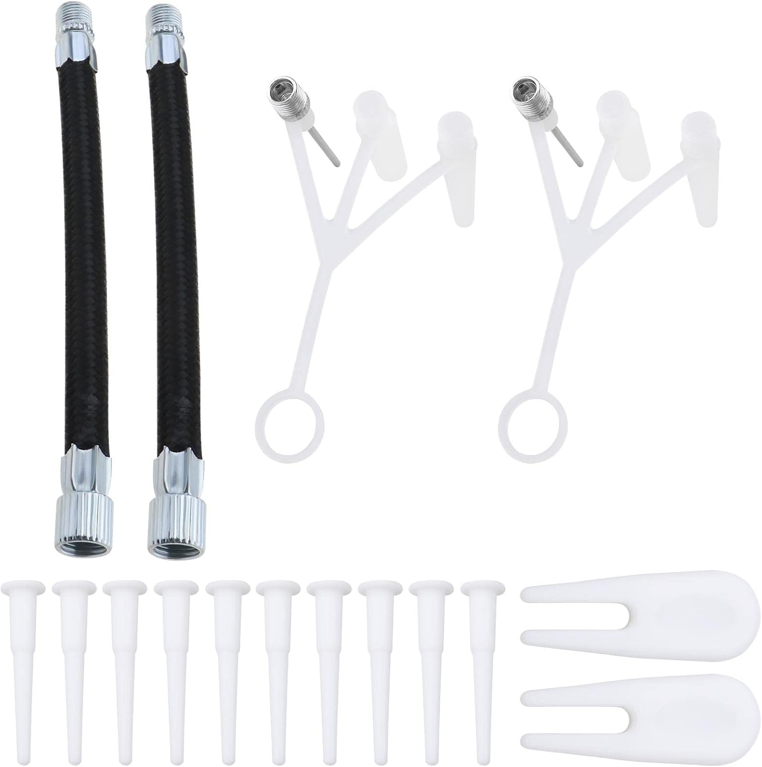 Ecsing 18PCS Exercise Ball Plug Replacement Kit with Needle Nozzle Hose Air Plug for Yoga Ball Inflatable Toy Inflatable Sofa Swimming Ring Balloon Fitness Ball image number 2