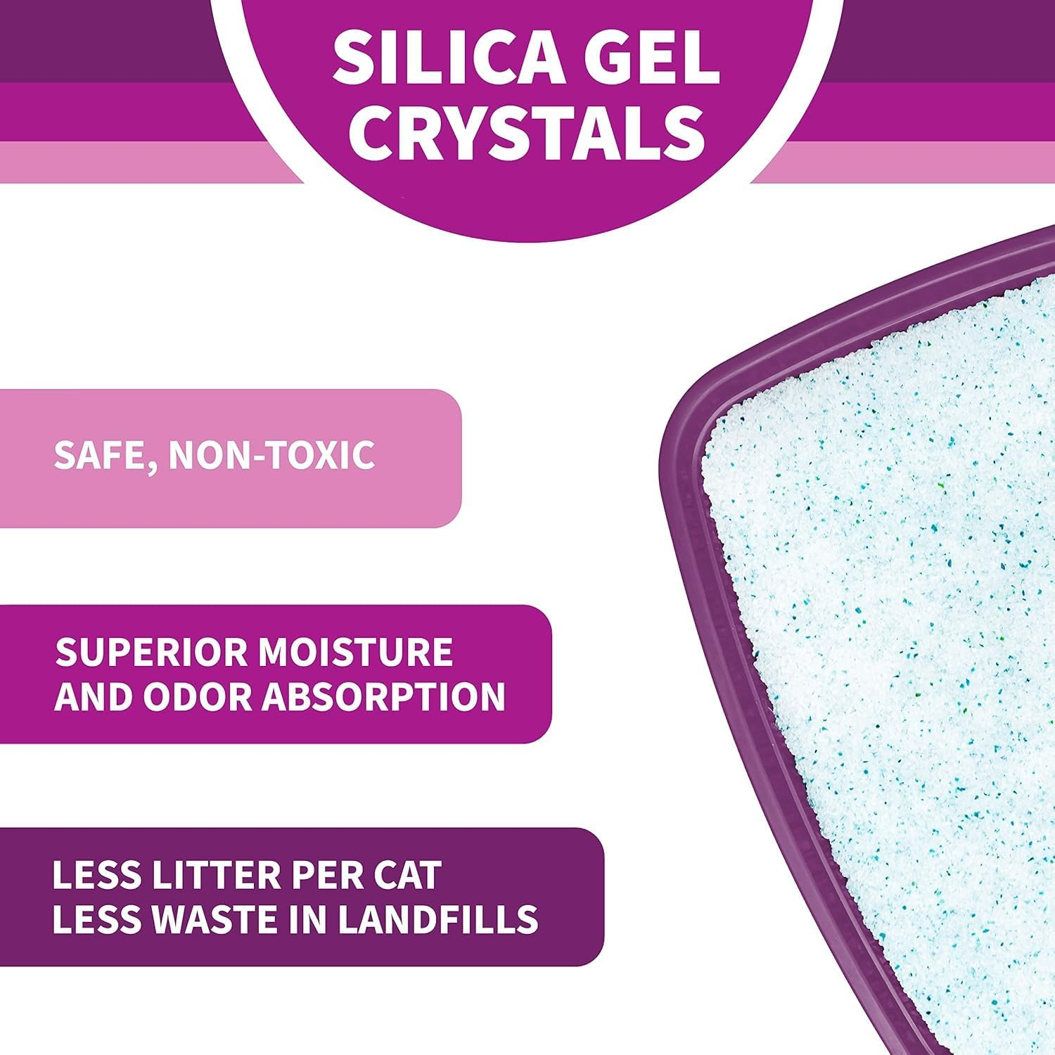 Litter Pearls Micro Crystals Cat Litter, 10.5 Lb, Clear with Blue (10610) image number 5