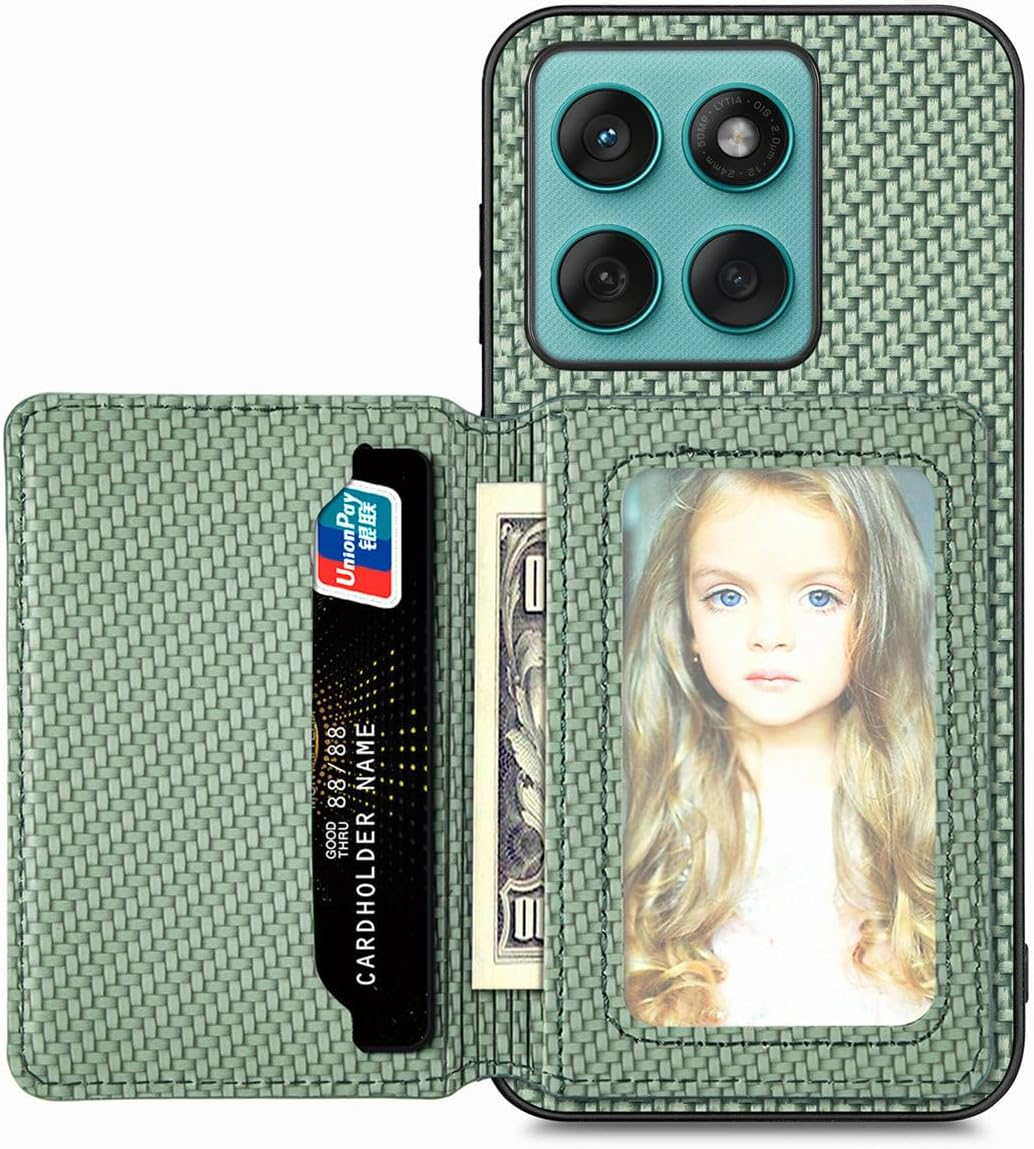 MOJIA Case for Motorola Edge 60 Fusion/Edge 60, Ultra Thin TPU Non-Slip Shockproof Mobile Phone Case, Protective Cover with Card Pocket and RFID Shielding. Yellow