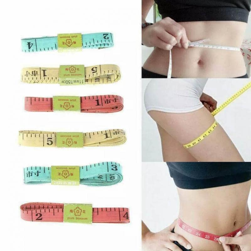 AIMALL 6/12X Body Measuring Ruler Sewing Cloth Tailor Tape Measure Soft Flat 60Inch1.5M, Dual-Sided, Large Print, Flexible, Metal Ends image number 5