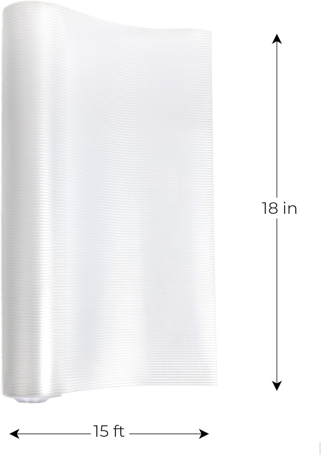 Smart Design Wire Shelf Liner Ribbed Grip - 18 Inch X 30 Feet Total (Set of 2 Rolls) - Metal Wire Shelving Non Adhesive Protection Garage Racks - NSF Certified - Kitchen - Clear image number 3