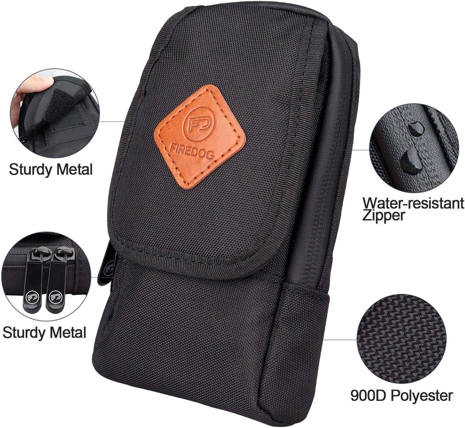 Firedog Smell Proof Bag, Odor Proof Pouch Dog Tested Mini Stash Crossbody Bags for Travel Storage (Black) - Red image number 4