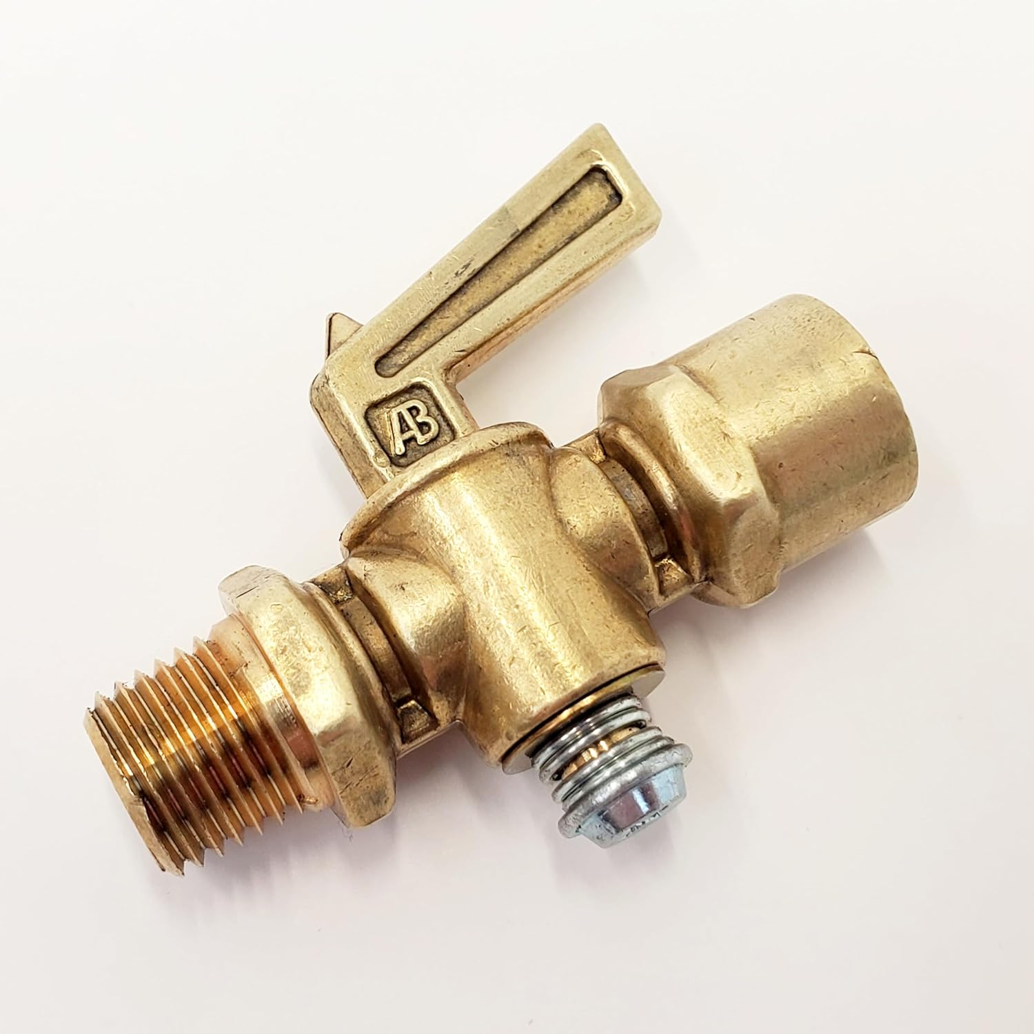 Motorcycle Lever Style Brass Petcock Fuel Stop Cock Gas Shut off Valve - 1/4 NPT - Chopper Bobber Cafe Racer Harley Honda Suzuki Yamaha Kawasaki Triumph Brat image number 2