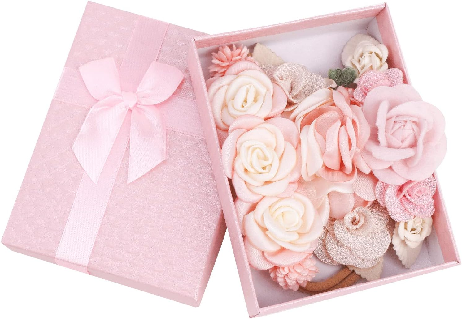 Baby Toddler Flower Headbands Bows, 10 Pack Super Stretchy Newborn Infant Girls Hair Bands by Mligril - Beige Blue image number 6