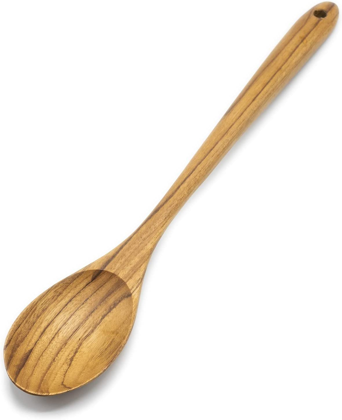 FAAY Teak Wooden Utensils, Healthy Spoon and Spatula Handcraft from High Moist-Resistance Teakwood for Non Stick Cookware (Corner Spoon - Right Hand)
