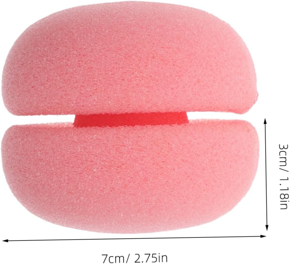 Ibasenice 12 Pcs Heatless Hair Curlers Soft Sponge Rollers for Effortless Overnight Curls Comfortable Hairdressing Tools for Women for Home Salon Styling Pink image number 3