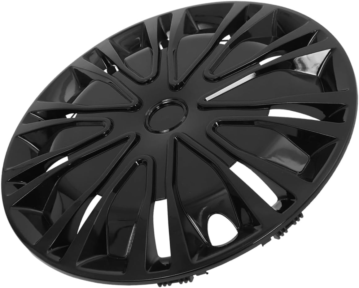 MOLUCKFU 15-Inch Black Automotive Wheel Hub Covers Universal Decorative Car Hubcaps for Vehicle Rim Protection and Repair Accessories image number 1