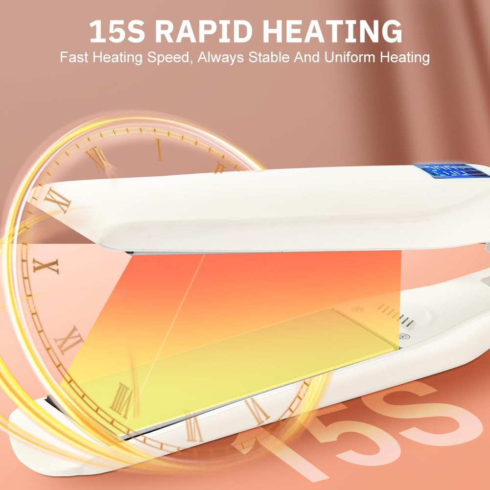 Alaoo Hair Straightener, 2 in 1 Hair Straightener, Curls and Straightens, Intelligent Professional Hair Straightener, Prevent Hair Breakage and Used for Straightening, Curling and Creating Waves image number 6