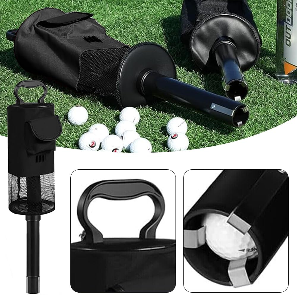 Golf Ball Shag Bag 60-70 Balls Practice Pick up Holder Receiver Tube Collector image number 3
