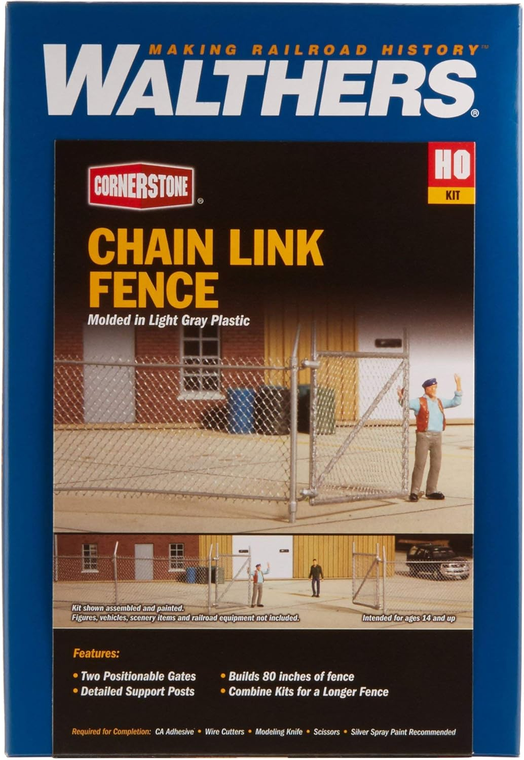 Walthers Cornerstone HO Scale Model Chain Link Fence Toy