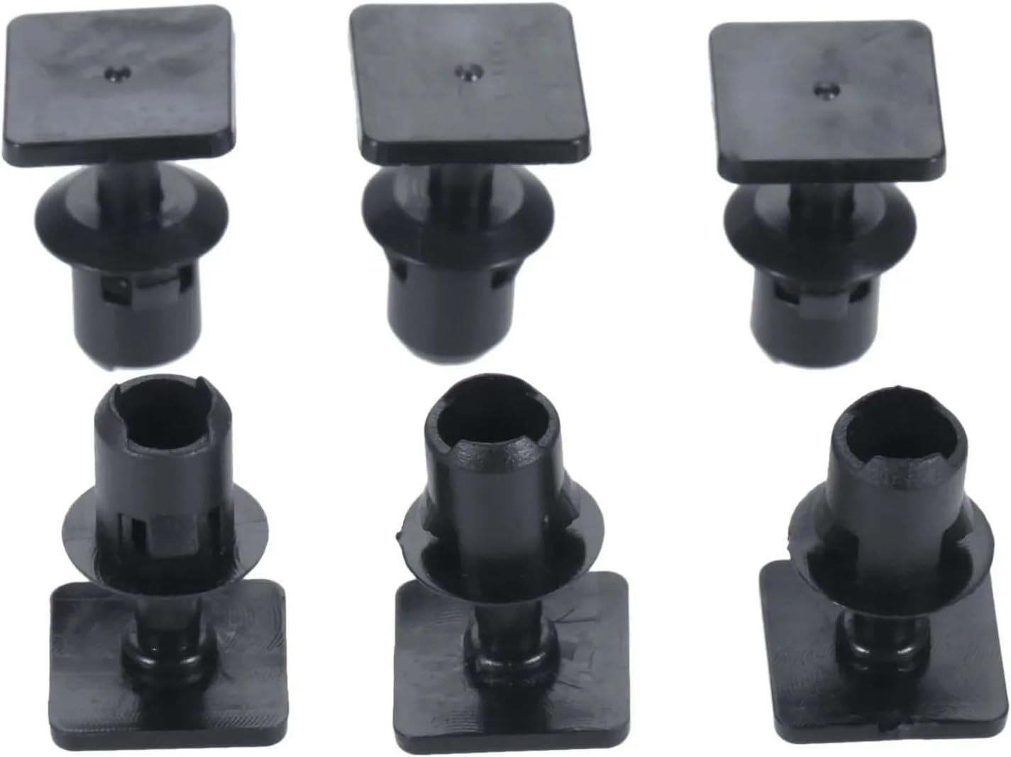 TOKCBCUPCK 50Pcs Black Nylon Car Roof Lining Clips Fastener Replacement for VW Caddy Transporter T4 T5 Auto Interior Accessories Automotive Fasteners