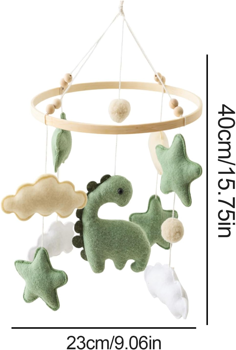 Bed Bell - Baby Crib, Rotatable Crib with Projection | Timing Function and Baby Rattles, Breathable Bedside Soother for Children Boys Girls Birthday Christmas (40X23Cm) image number 5