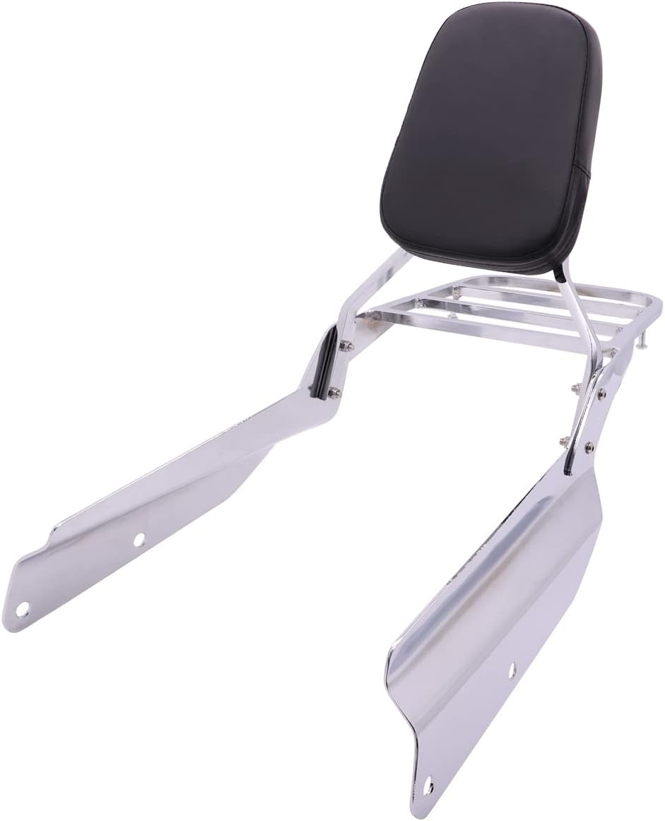 Passenger Sissy Bar with Luggage Rack Rear Backrest for Honda VTX1300 VTX1800 N/R/S/T Model 2002-2009, Chrome image number 6