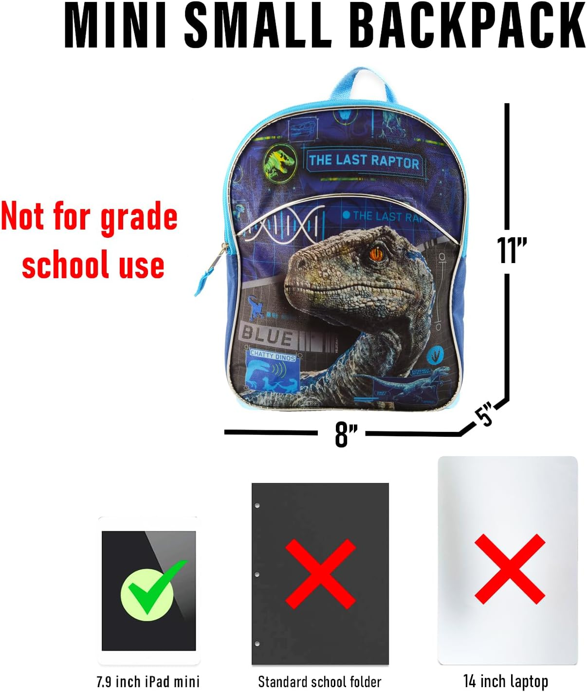 Jurassic World 11" Mini Backpack image number 1