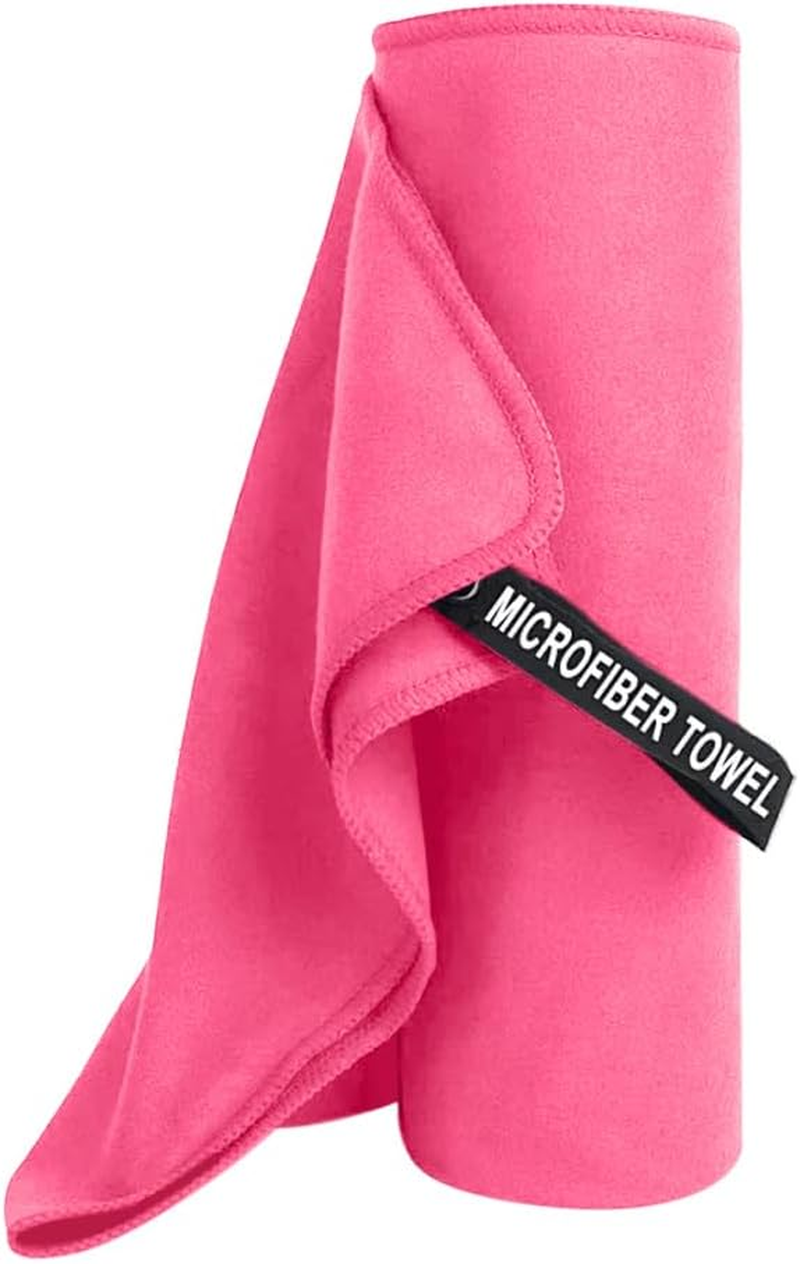 RINGSUN Gym Towel for Women, Microfiber Quick-Dry Towel (40X80Cm), Lightweight Soft and Ultra-Absorbent, Perfect for Yoga Running and Outdoor Activities, Rose Red image number 4