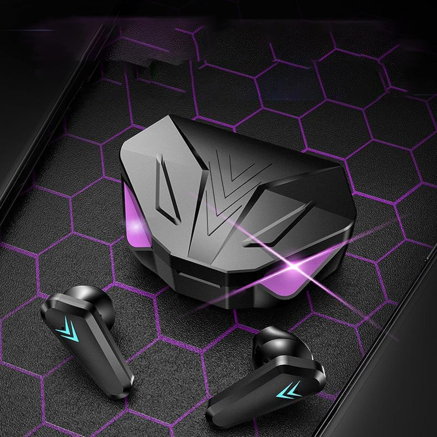 Wireless Earphones | Sport Earbuds - Headphones with Battery Display Light Mode Low Latency for Phone Sports Game Work Running Gym