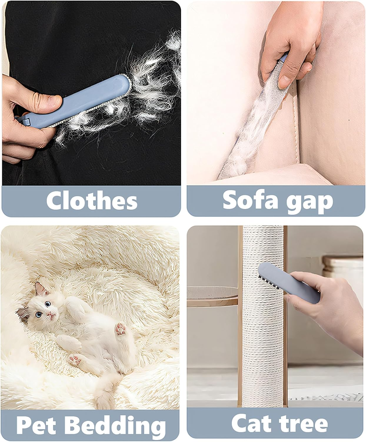 Cat Brush, Lint Remover Brush for Pet Hair, Adjustable Handle, Detachable Lint Brush, Durable & Gentle on Fabrics, Effortless Hair Removal for Sofa, Clothes, Blankets, Cat Trees, Large Brush Head image number 5