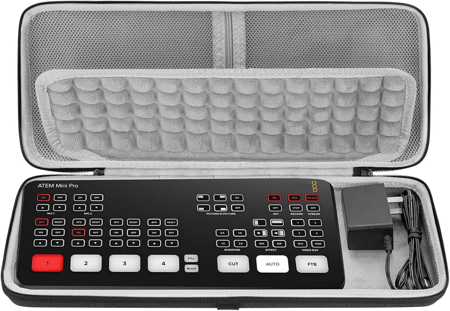 Geekria Hard Shell Travel Carrying Case, EVA Protective Bag Compatible with Blackmagic Design ATEM Mini Pro (Dark Gray) image number 5