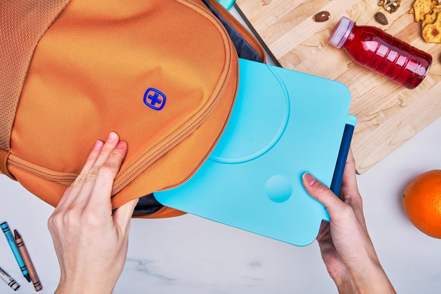 Yumyum Kids Bento Lunch Box with Insulated Food Jar, Blue image number 4