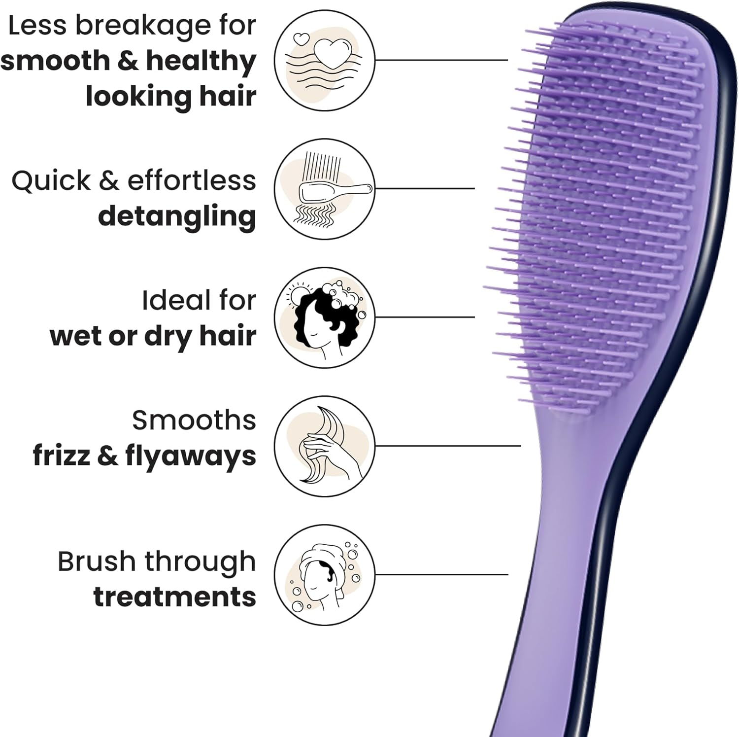 Tangle Teezer Zodiac Ultimate Detangler Hairbrush for Wet & Dry Hair, Eliminates Knots & Reduces Breakage for All Hair Types, Leo - Aries: Mar 21-Apr 19 image number 5