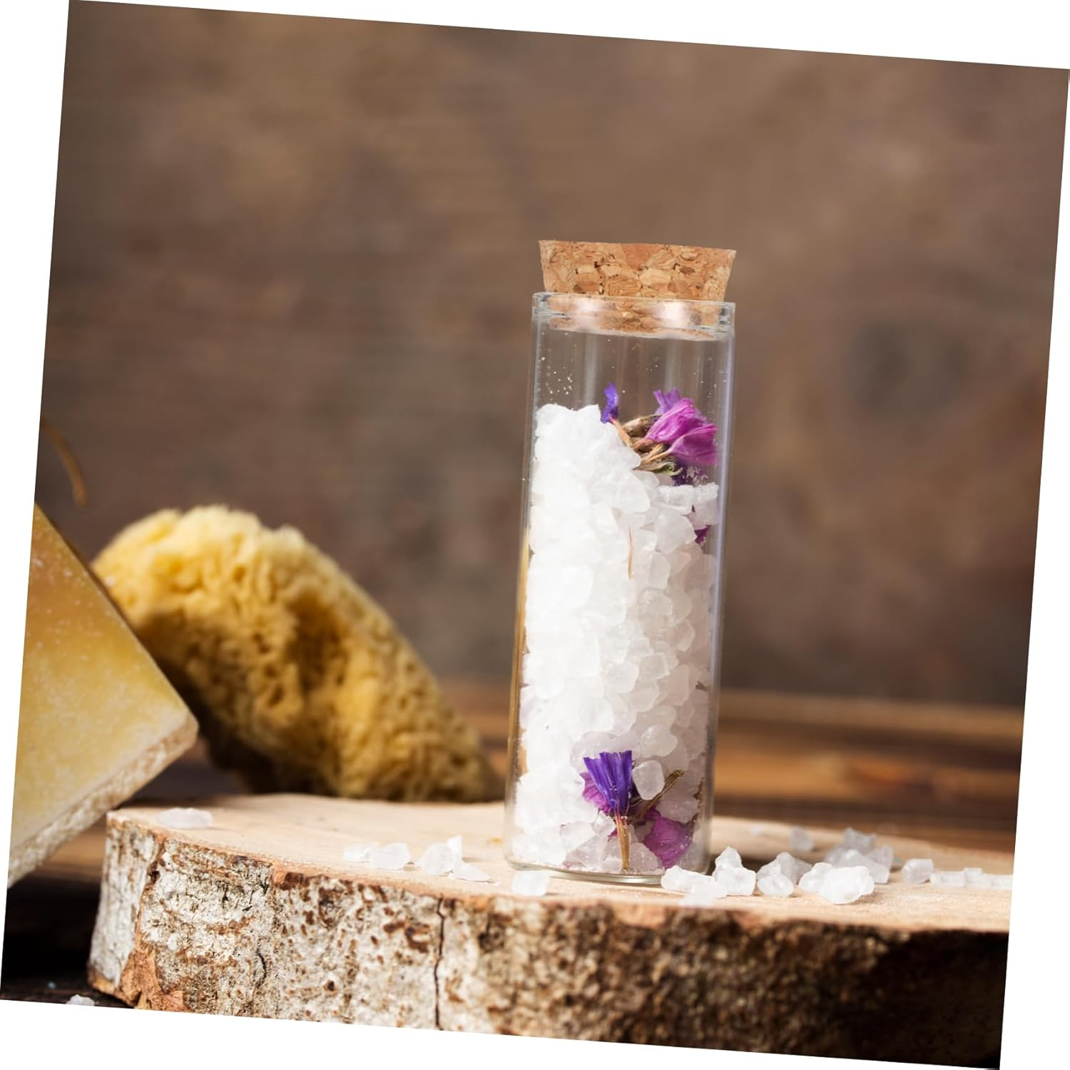 Mobestech Glass Test Tubes Borosilicate 10Pcs 3X8Cm Corked Bottles Reusable Containers for Dried Flower Storage and Artwork image number 6