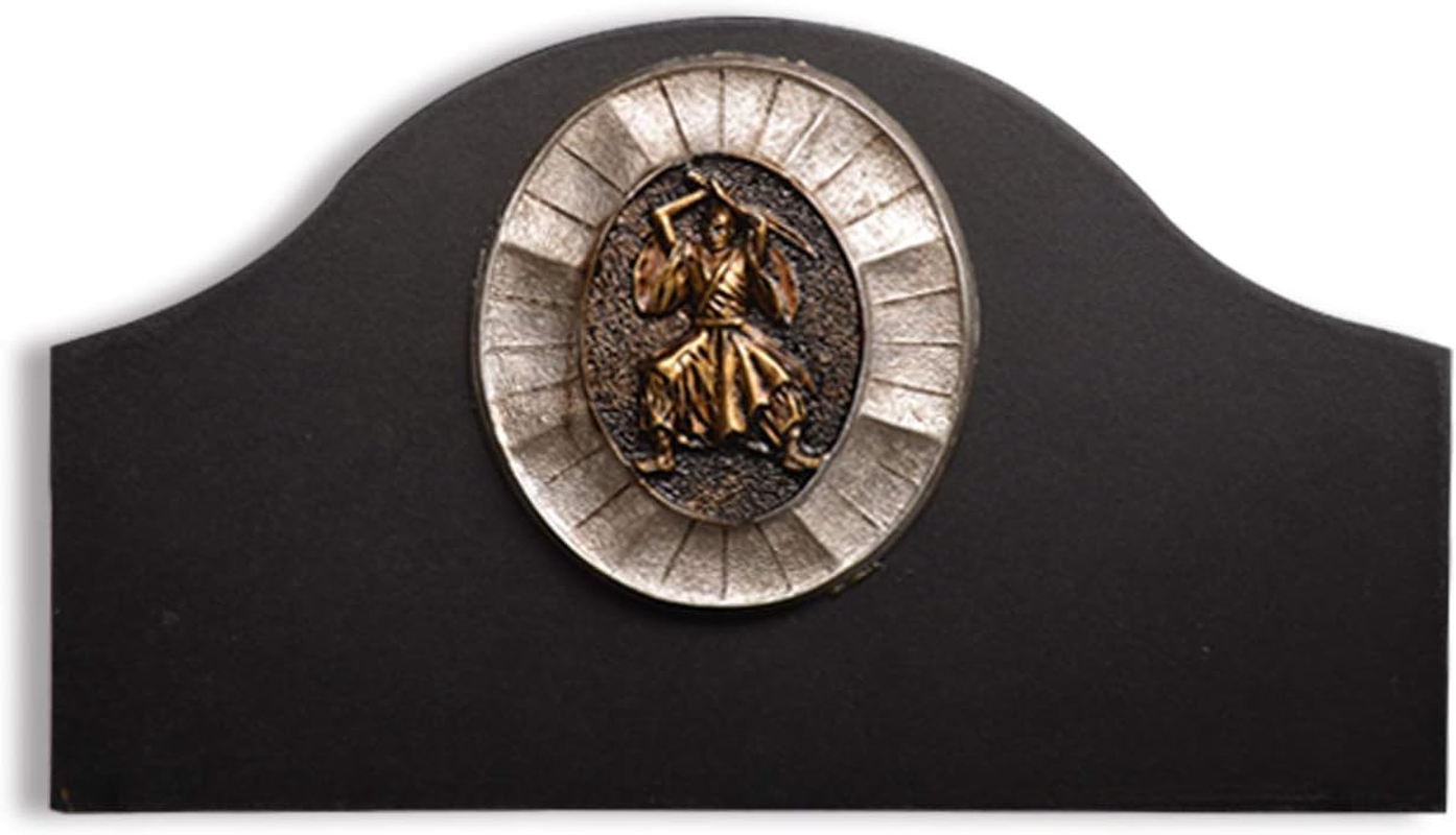 Sword Fort Katana Wall Mount, Sword Racks, Black Wood Wall-Mounted 8-Layer Katana Holder,Display Stand,Sword Stand, Fishing Rod Holder