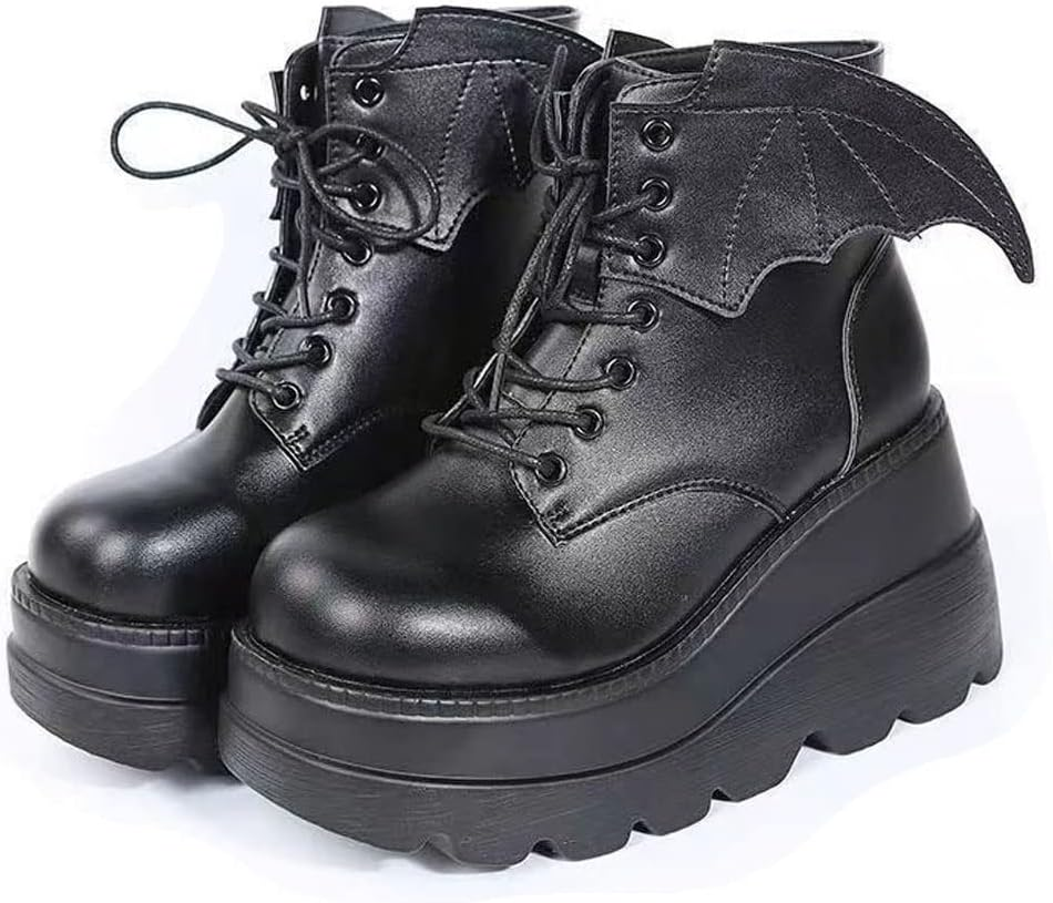 Ulalaza Frauen Mary Jane Kleid Pumps Lolita Schuhe S&uuml;&szlig;e Plattform Gothic Double Kn&ouml;chel Runde Runde Zehen -Absatz Uniform Pumps Schuhe Perfekt F&uuml;r Schulparty Business Work Dance Night Club image number 5