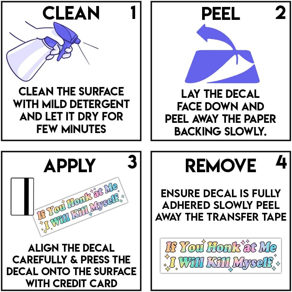 BAVAHA [11.5"X3"] If You Honk at Me I Will Kill Myself Bumper Sticker Funny Adult Bumper Sticker Weird Silly Stupid Humorous Gifts Idea Decor Vinyl Waterproof for Car Truck Van