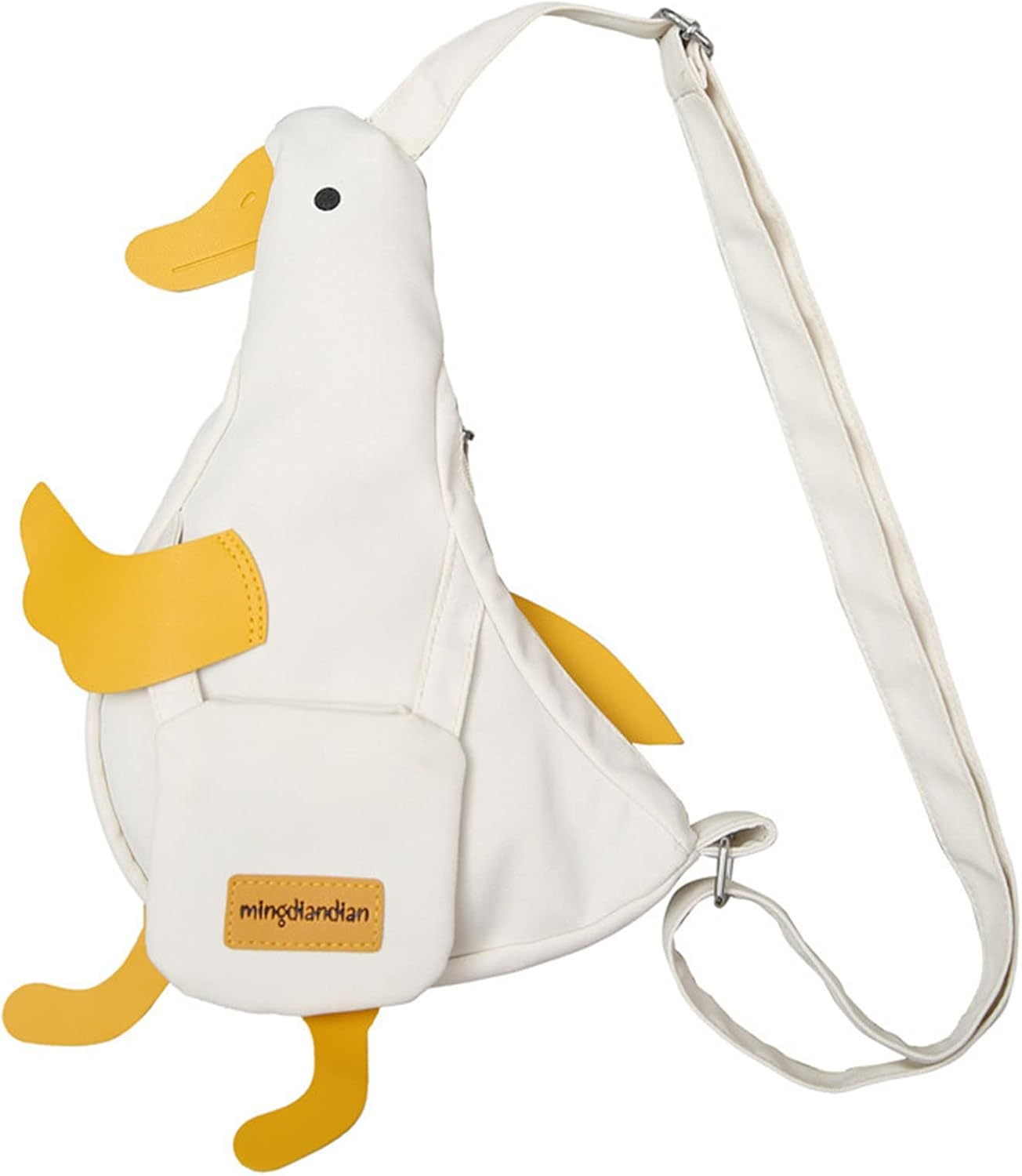 Kawaii Duck Purse Unisex Funny Animal Shoulder Bag Cute Cartoon Chest Wallet Novelty Bag Unique Canvas Messenger Bag