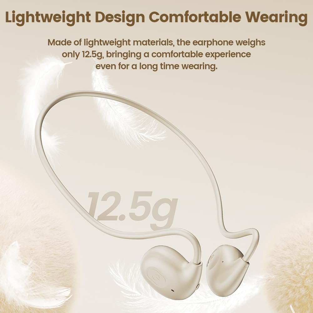 Toocki Headphones Audio Bluetooth 5.3, Battery Life 8 Hours, IPX4 Waterproof, Speaker 14.2 Mm, DST Tech, 12.5 G, Digital Control, Extra Ear with Drop Protection image number 4