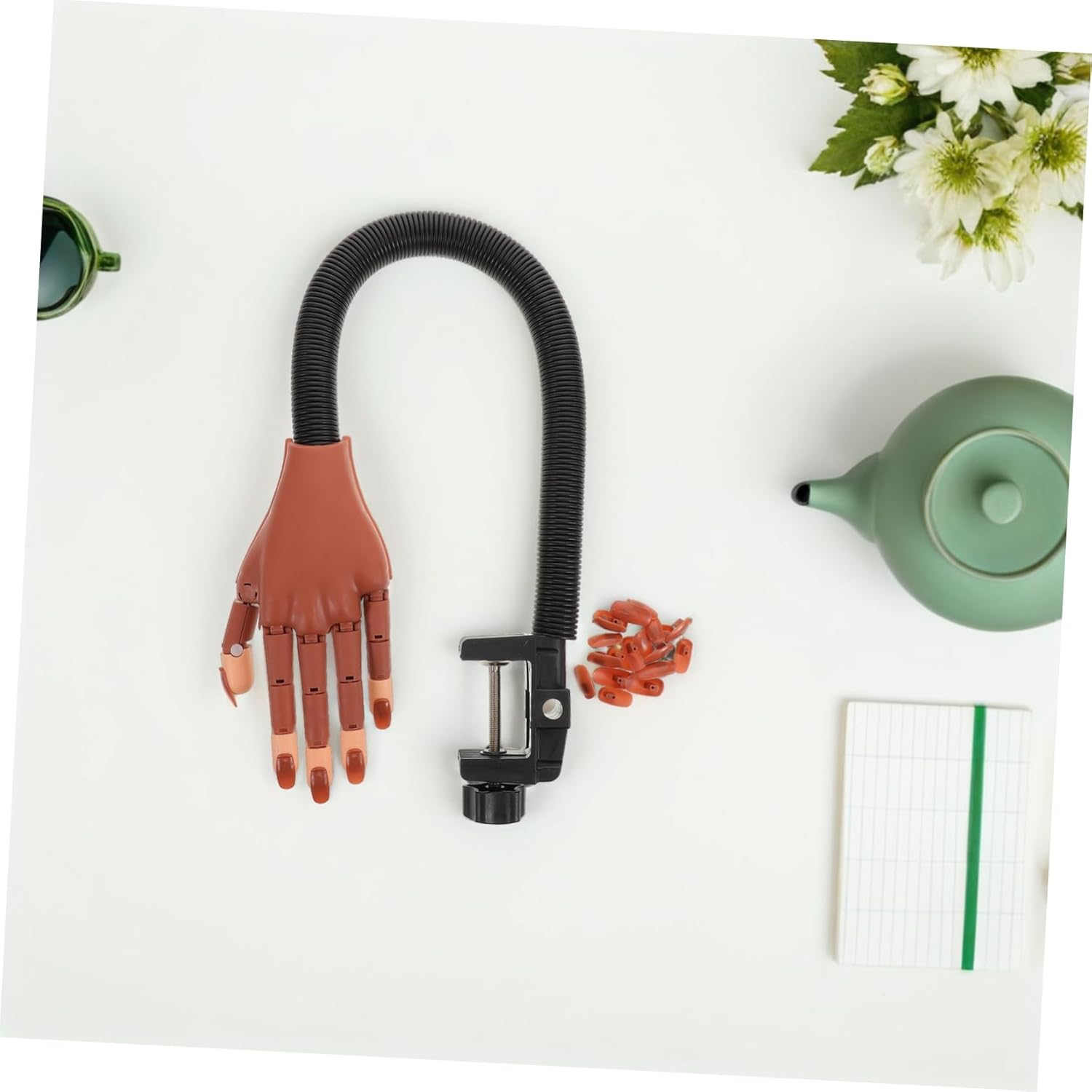 GOOHOCHY Flexible Nail Practice Hand with Movable Joints and Fingers Acrylic Nail Tips Included Durable Mannequin for Beginners and Training image number 4