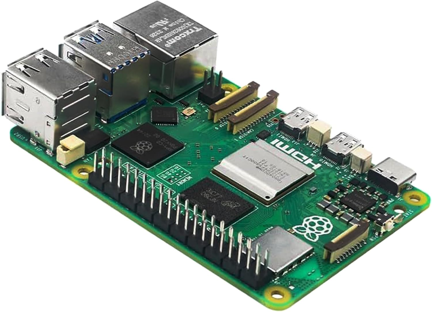 Raspberry Pi 5B Type B 4GB RAM DIY 9-In-1 Kit | 5.1V 5A Power Supply | 2X Micro HDMI Cable | San Disk 128G SD Card Micro SD | Pi 5 Active Cooler | Balck Protective Case (5B 4G 9 in 1 Kit) image number 1