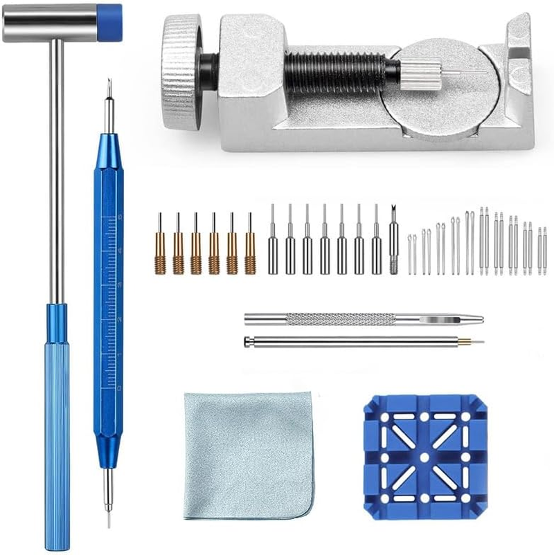Walquicks Watch Repair Tool Kit - 41Pcs Link Removal Set with Spring Bar Tools for Watch Band Adjustment and Watchmaker Maintenance image number 6