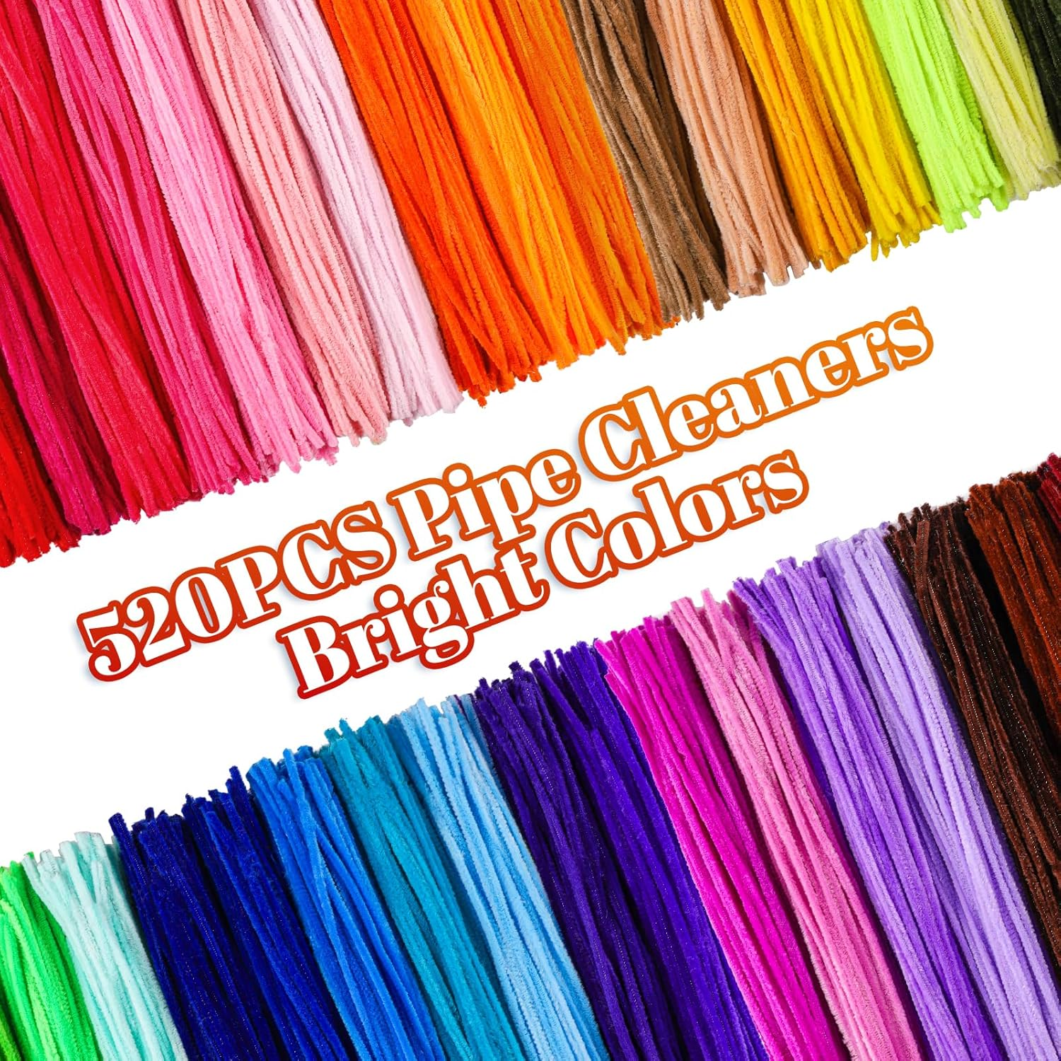 Caydo 520 Pieces Pipe Cleaners 40 Assorted Colored Chenille Stems for Art and Crafts, Pipe Cleaner Crafts for DIY Art and Craft Projects Creative Gift Party Decorations image number 1