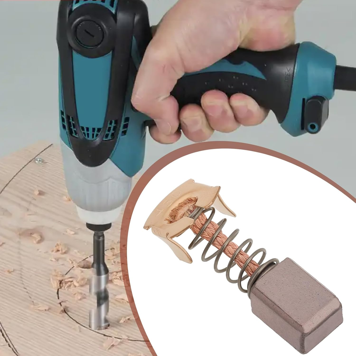 Be in Your Mind 4 Pcs Power Tool Carbon Brush Replacement Motor Brushes 7Mm X 7Mm X 9.5/12Mm Compatible with Makita CB430 BHR200 DCS550 191971-3 image number 5